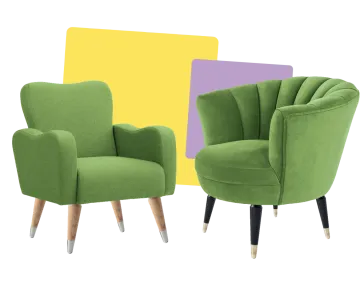 green chairs