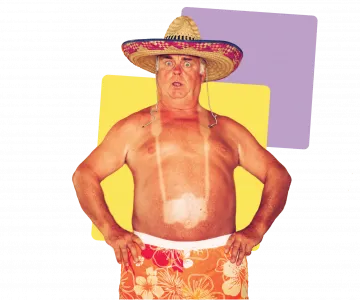 Man with sun tan