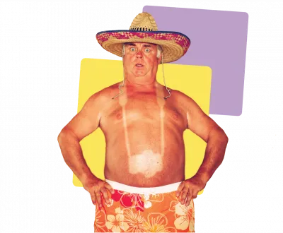 Man with sun tan