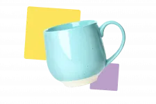 light blue cup