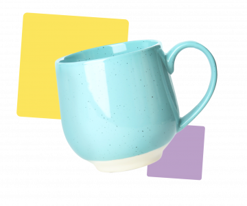 light blue cup
