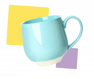 light blue cup